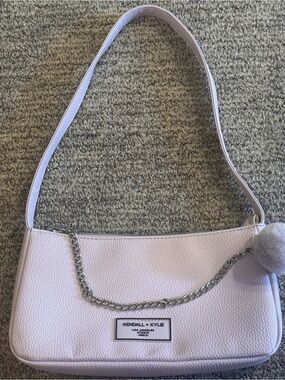Kendall & Kylie Light Pink Shoulder Bag with Silver Chain